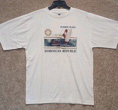 Wrangler Mens Size XXL White Tee Shirt Puerto Plata Dominican Republic