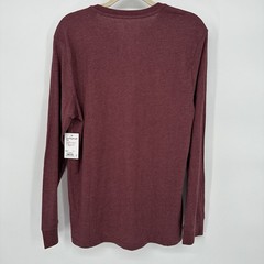 Sonoma Men’s Sz M Adaptive Collar T-Shirt Maroon Long Sleeve Tee NWT