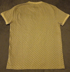 Lg Straight Faded New York Brown Waffle Pattern AOP Faux Pocket T Shirt