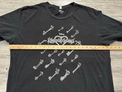 Disney Kingdom Hearts Shirt Adult 2XL Keys Graphic Black Game Tee Square Enix