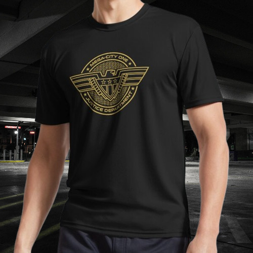 Mega-City One Justice Department Active T-Shirt Funny Size Mode American T-shirt