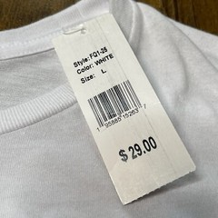 NWT Reason Design Studio Men’s Limited Edition “Built To Last” White Tee Large