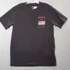Oakley Men Shirt Medium Black Hydrolix Logo California Graphic Short Sleeve T