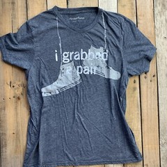 I Grabbed A Pair Finish Line T-Shirt Mens Size One Size (L) Sneakers Shoes Grey