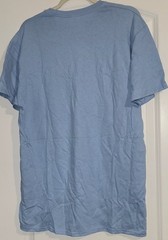 Delta Men’s Light Blue T Shirt In The Garage Size L Large NEW