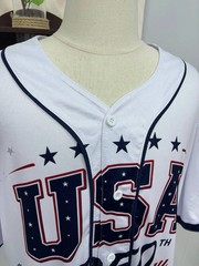 USA 250th Anniversary Baseball Jersey, Patriotic Liberty WhitePrint Jersey S-5XL