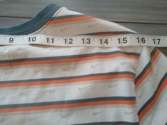 Nike Men’s T Shirt Size Small Orange Blue Striped Tee Sm