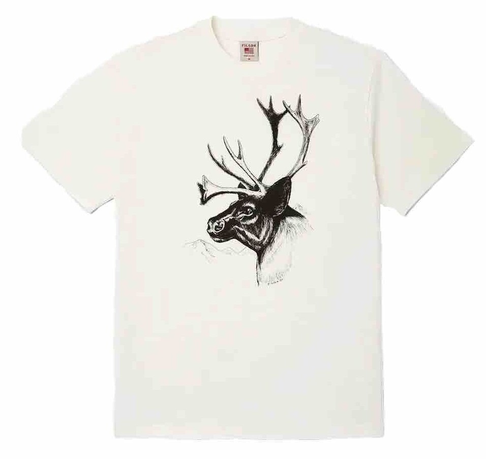 Filson Pioneer T-Shirt 20237384 Made In USA Off White Caribou Tee Graphic CC