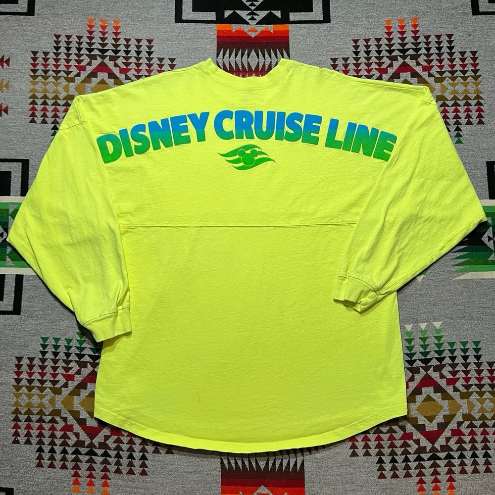 Disney Cruise Line Spirit Jersey Shirt Size Large Yellow Long Sleeve R1