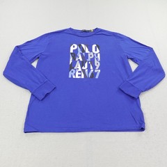 Polo Ralph Lauren Shirt Mens Medium Blue 69 Graphic Long Sleeve Crewneck Tee