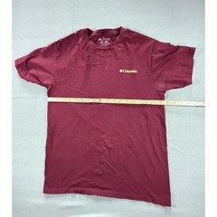 Columbia Mens Texas Graphic Tee Maroon Short Sleeve Armadillo Logo Size M 1713