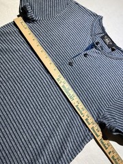 RRL Double RL Ralph Lauren Henley T Shirt Striped Indigo Knit S/S Size Small