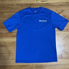 Mercer T-Shirt Blue Mens Medium Mercer Cares Atlanta A4
