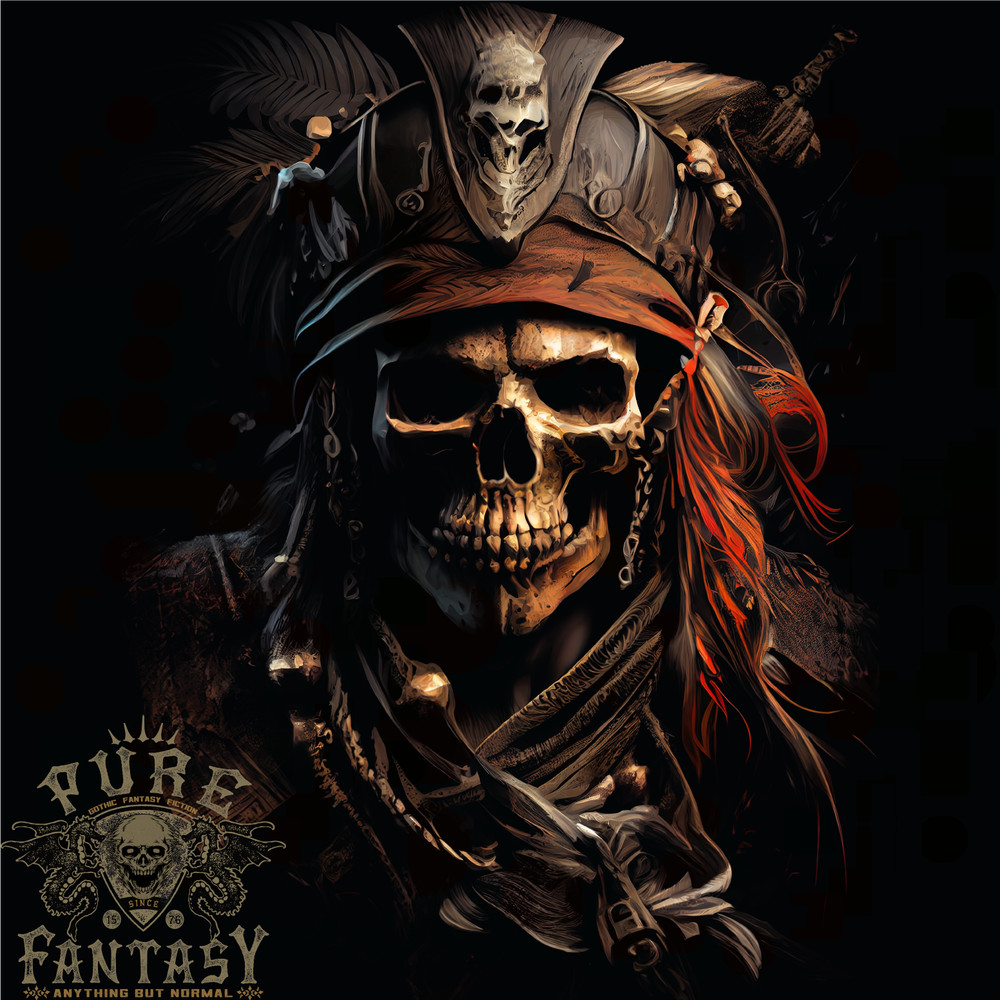 Pirate Skull 2 Mens T-Shirt 100% Cotton