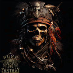 Pirate Skull 2 Mens T-Shirt 100% Cotton