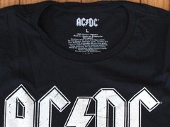 NEW AC/DC Men’s Back In Black T-shirt Tee Size Large