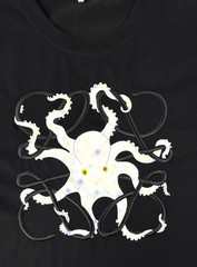 Authentic LOEWE Suna Fujita x LOEWE Octopus Embroidered Relaxed-Fit T-Shirt Sz L