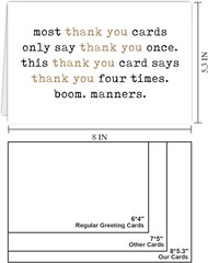 Funny & Sarcastic Thank You Card, Humorous Thank You Card for Doctor Nurse Teach