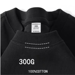 Men’s Heavy Duty 300g American Pure Cotton T-Shirt Oversized Casual Short Sleeve