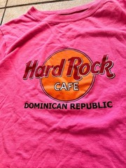 Hard Rock Cafe Dominican Republic Neon Pink Graphic T-Shirt