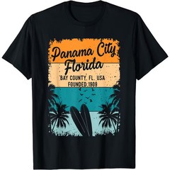 Panama City Beach Florida Black T-Shirt