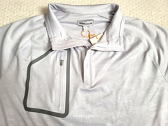 NWT Peter Millar Men’s British Gray Forge Camo Performance 1/4 Zip Golf Shirt, S
