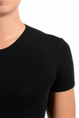 Versace Collection Men’s Black Stretch V-Neck Short Sleeve T-Shirt XS S M L XL