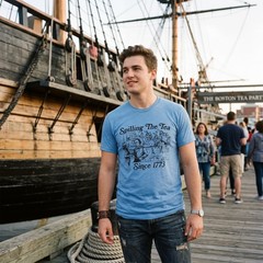 Mens Spilling The Tea Since 1773 T Shirt Funny US History Boston Tee Party