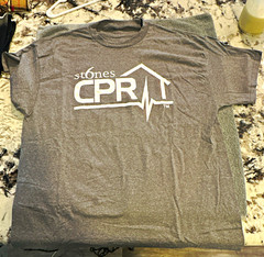 Stones CPR Men’s Gray Logo Graphic Crew Neck Short Sleeve T-Shirt XL