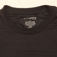 Large Weatherproof Black Solid Poly Spandex Crewneck Tee T-Shirt Top Men’s Q37