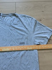TRAVIS MATHEW T-Shirt Men Size M Warmer Tides Pocket Tee Blue Marble Print