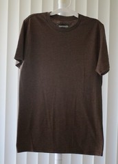Tee Shirt Short Sleeve Plain Brown Irregular Hurley NWOT Small