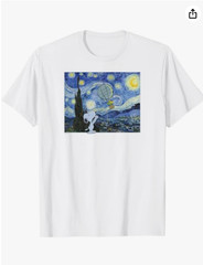 Starry Night Snoopy & Woodstock Balloon T-Shirt