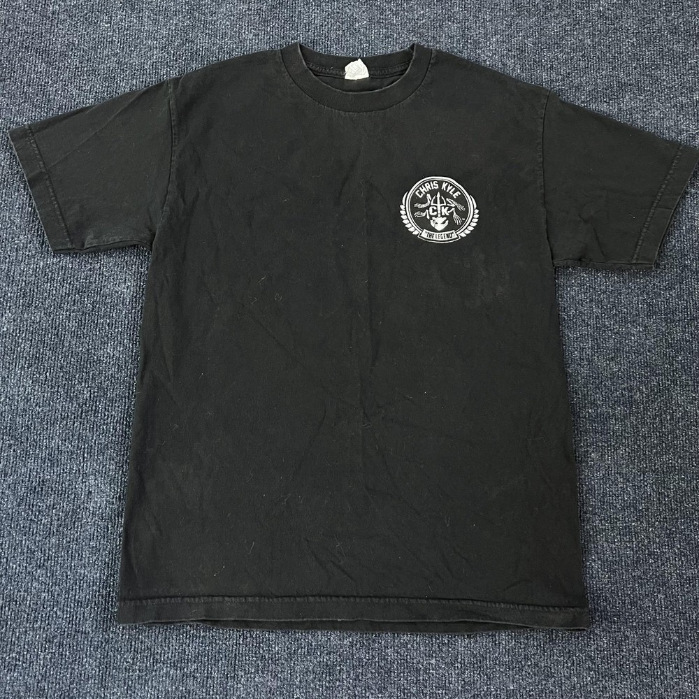 Chris Kyle The Legend Alstyle Shirt Mens Medium Black Military Graphic Tee USA
