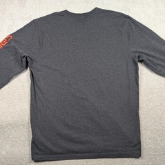 Carhartt Shirt Mens LT Gray Loose Fit Long Sleeve Logo Spell Out TK0231-M
