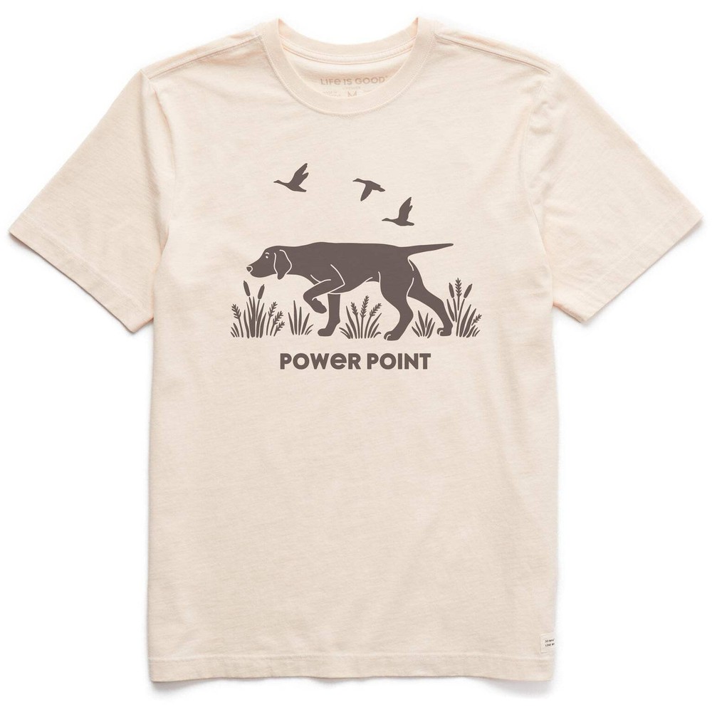 Life is Good 139158 – Men’s Power Point Hunting Dog Short Sleeve Crusher Tee – P