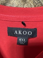AKOO Red Graphic T-Shirt Peace Brotha Public Housing Patch Mens Size 4XL