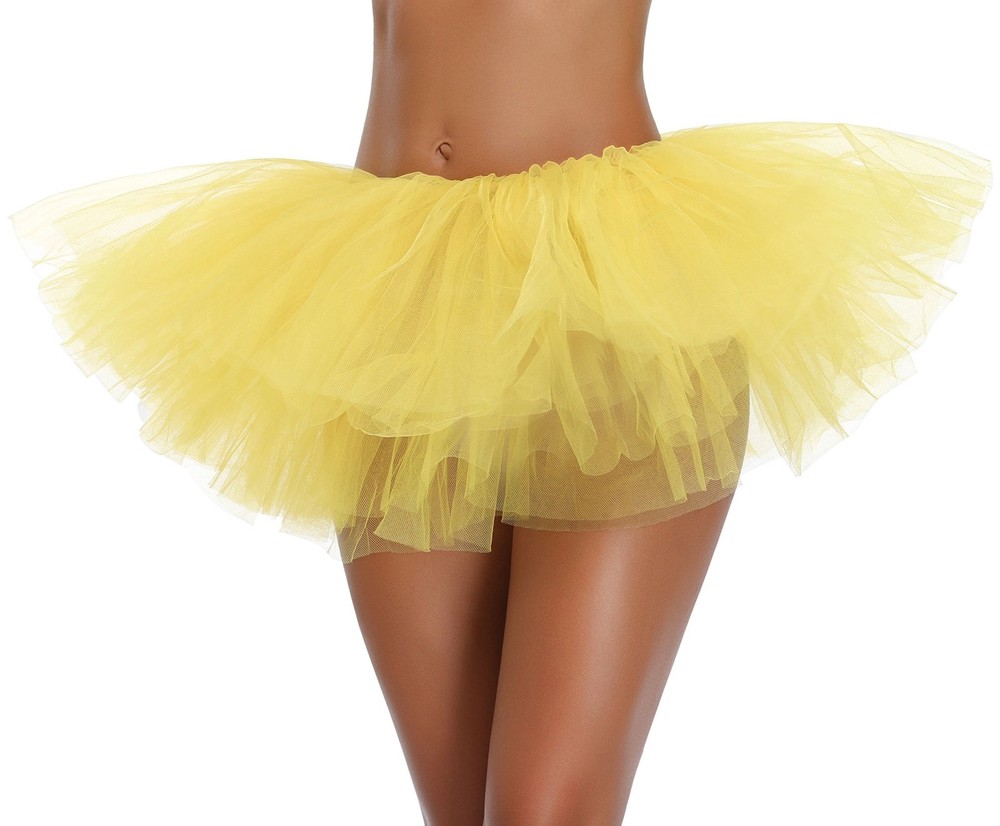 Women’s Teen Adult Classic Elastic 3 4 5 Layered Tulle Tutu Skirt (One Size, …