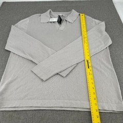NEW And Now This Mens Henley Shirt Long Sleeve Split Neck $39.50 XL Lunar Rock