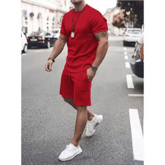 Men’s Casual Short Sleeve T-Shirt Set Lightweight Breathable Summer Outfit