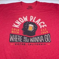 KNOW PLACE Victor California Dive Bar Shirt Club T Shirt Sz Mens 3XL