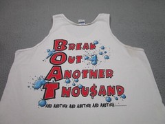 VINTAGE Pine Flat Lake Shirt Mens XL White Grunge Fisherman Tank Top Boat Marina