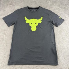 Under Armour Shirt Mens Medium Gray Brahma Bull Project Rock Gym Graphic Tee