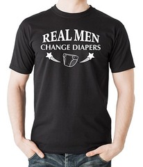 Real Men Change Diapers T Shirt Funny Gift For New Father Dad Maternity T-Shirt