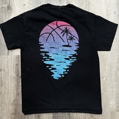 SLAM Magazine Black Basketball T Shirt Tropical Beach Graphic Sportswear Sz M
