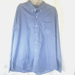 Dockers shirt Men’s Size Xl Button Down Business Casual Work Plaid Blue Men