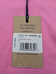 New Mens Chubbies Surfer POCKET TShirt Size XL Hot Pink