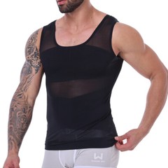 Men Gynecomastia Compression Shirts Tummy Control Body Shaper Tank Top Shapewear