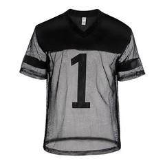 Men’s Transparent Fishnet Stripe Tee Tops Short Sleeve Black Mesh Sheer T-shirt