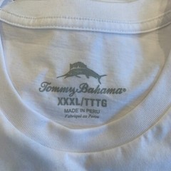 Tommy Bahama Shirt Mens 2XL 3XL White Short Sleeve Beach Dock Graphic T-Shirt